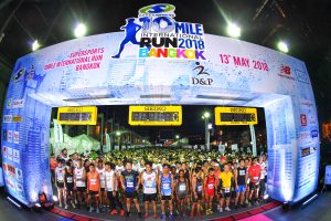 Runners at start line of Bangkok international running event