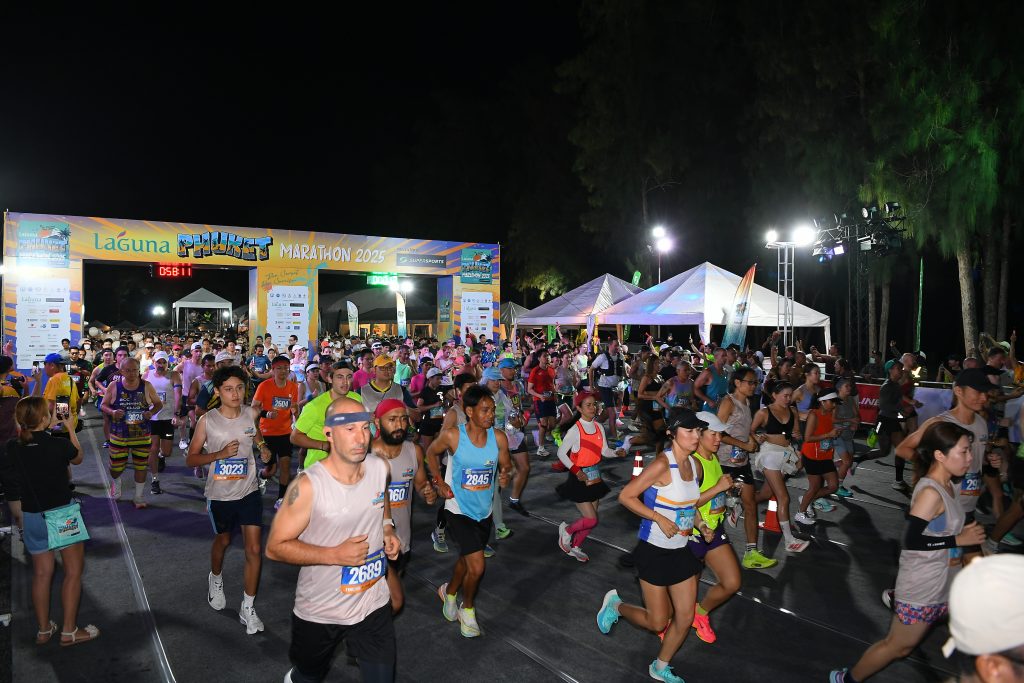 Runners starting the race at Laguna Phuket Marathon 2025